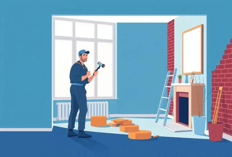 Intérieur rénové après travaux de peinture à Yzeure